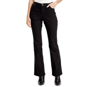 INC International Concepts Elizabeth Bootcut Jeans Womens 4P Black Mid Rise Y2K